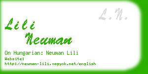 lili neuman business card